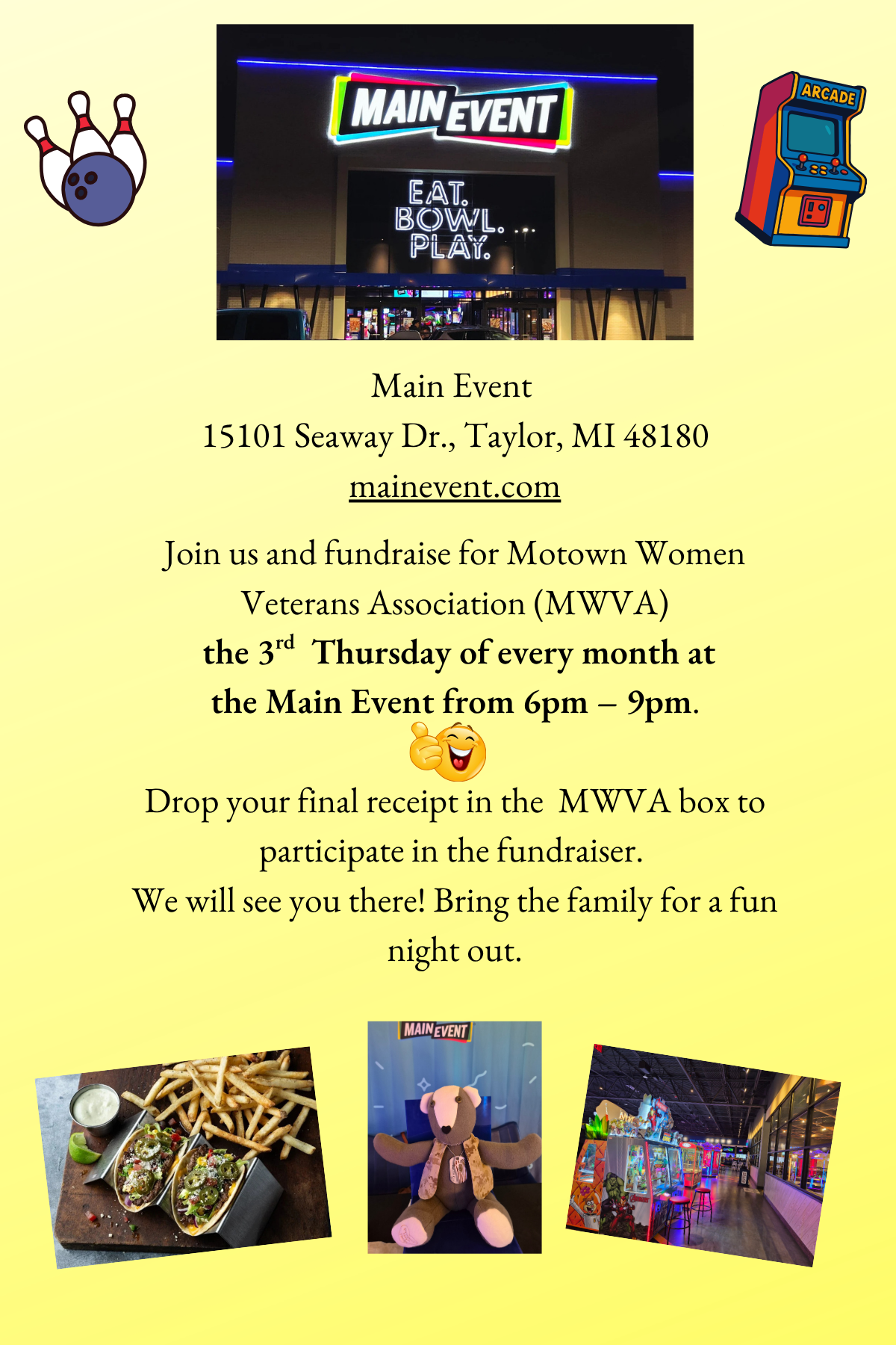 Main Event Fundraiser flyer