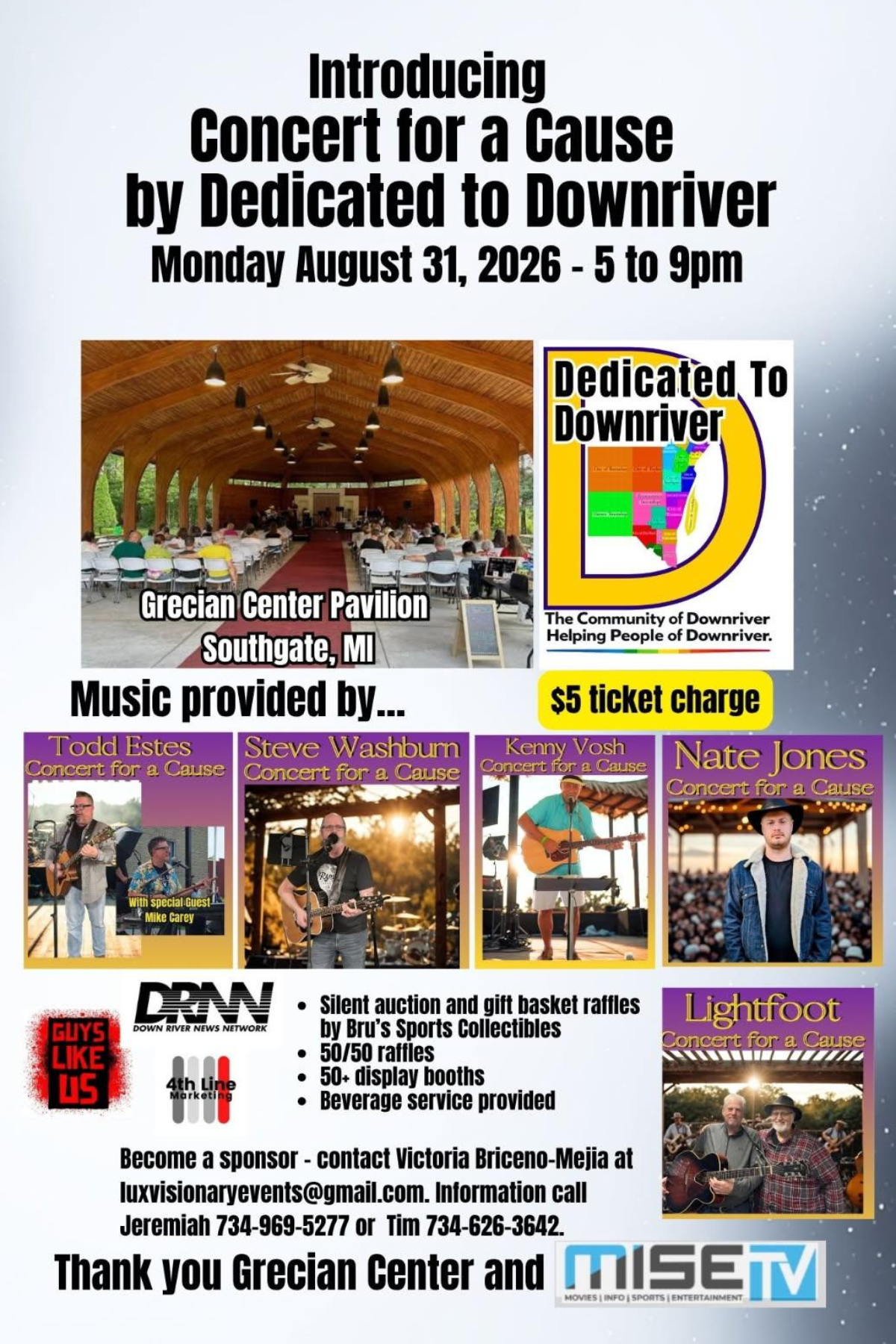 Concert for a Cause flyer poster