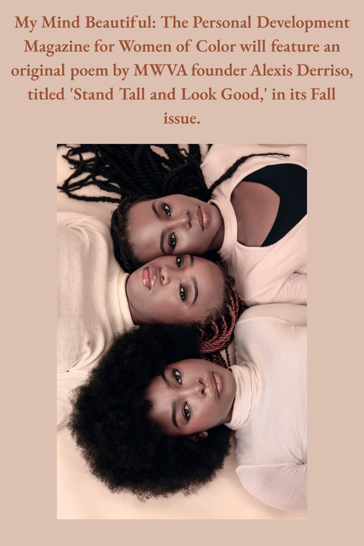 My Mind Beautiful poster promotion for the Fall Issue. Photo credit to Darkside Image