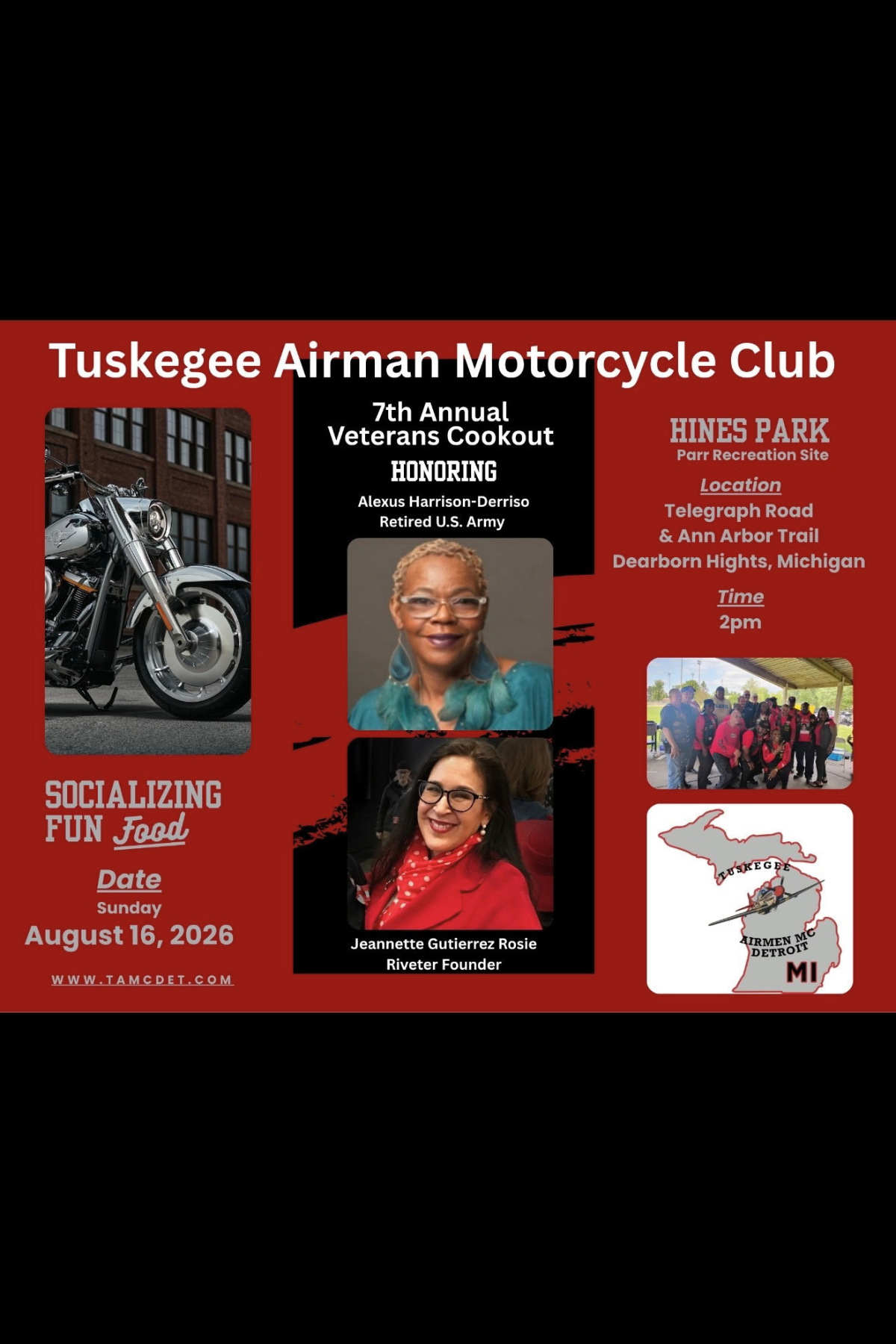 Tuskegee Airman Motorcycle club flyer